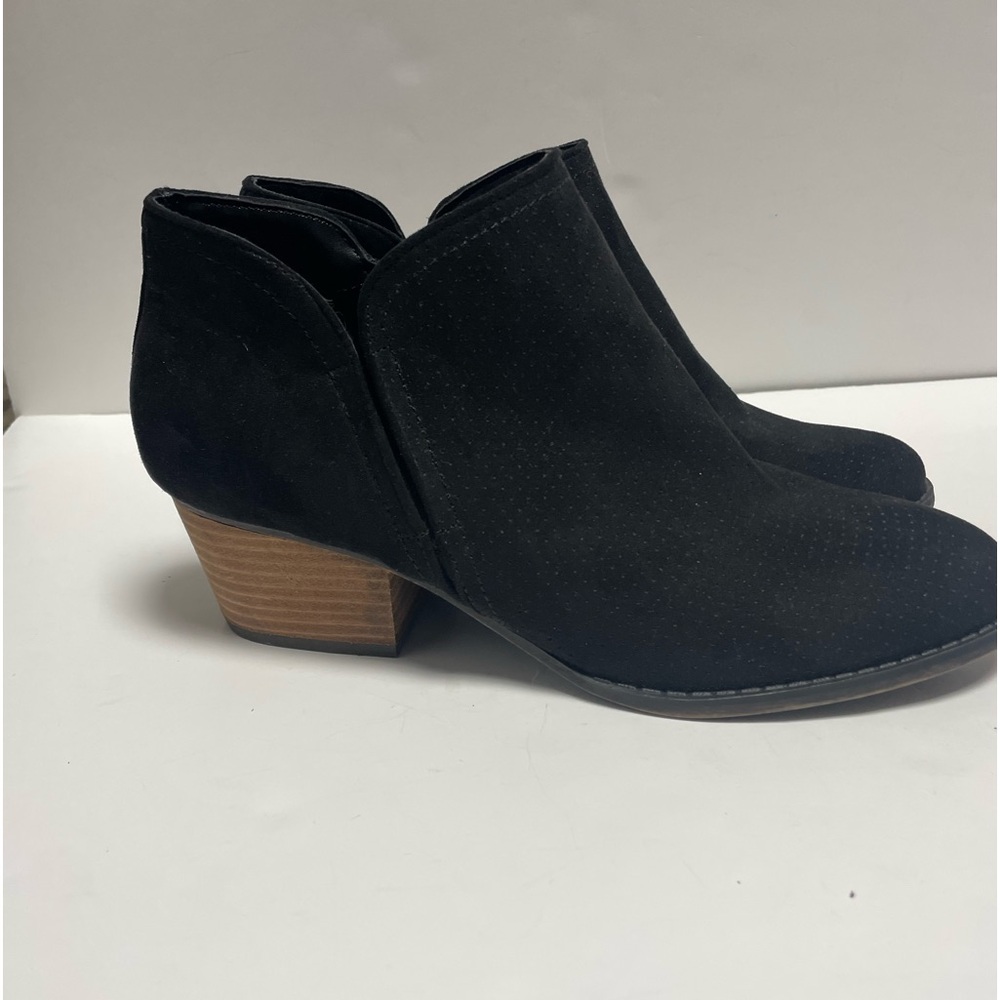 Life stride Soft System Blake Black Chunky Western Ankle Bootie Women’s 9.5‎